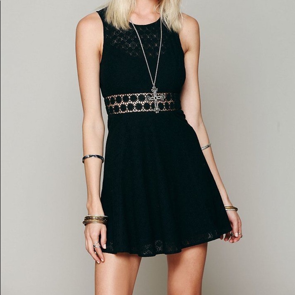 Free People Fitted with Daisies Mini Dress
